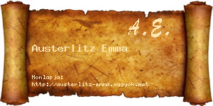 Austerlitz Emma névjegykártya